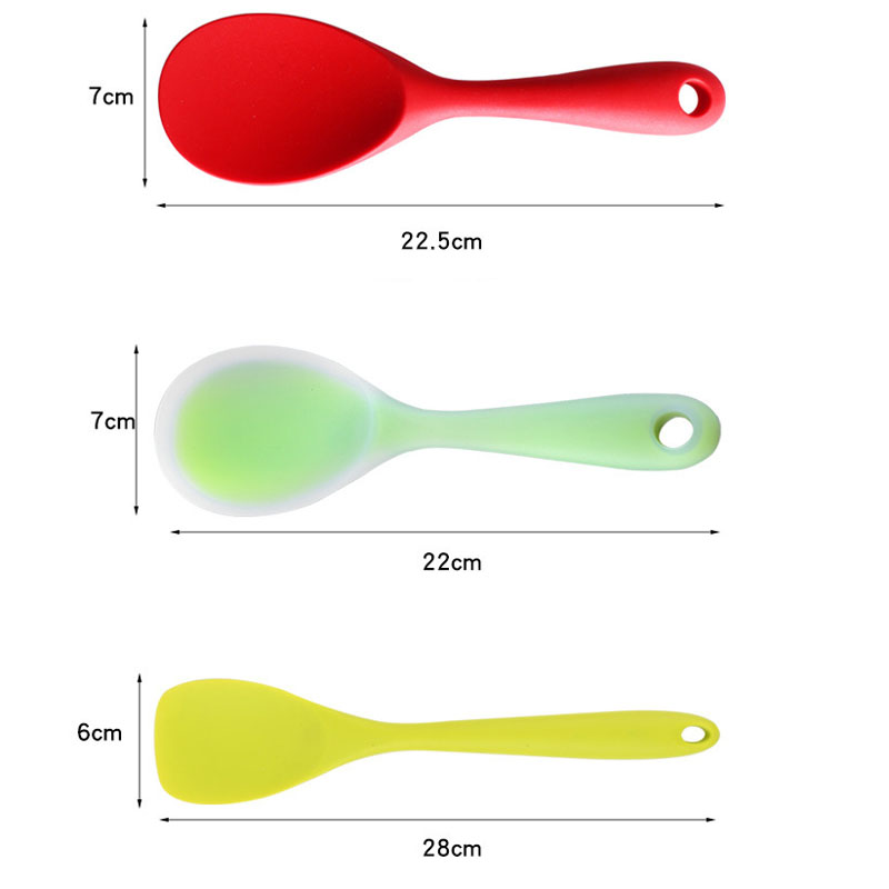 Silicone Rice Paddle Spoon set