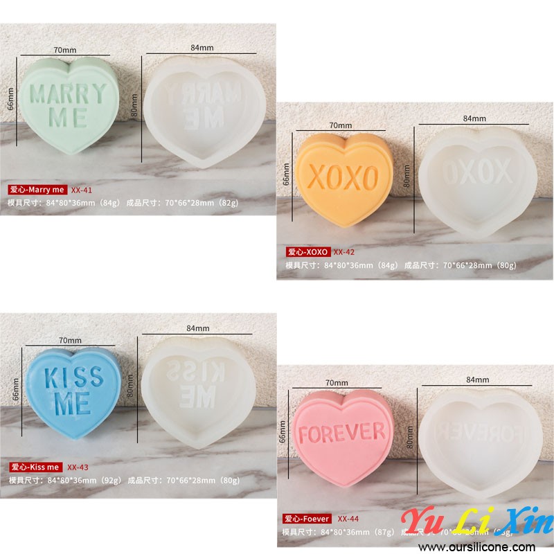 Silicone Heart Shaped Molds